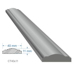 Madlo 40x11mm, dĺžka 6000 mm, cena za KUS Madlo 40x11mm, dĺžka 6000 mm, cena za KUS